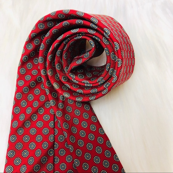 Vintage Christian Dior All Silk Men Tie Vintage Tie Red - Picture 3 of 6